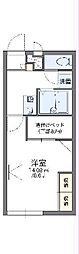 レオパレスMIYO2 1Kの間取図画像