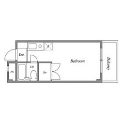 ユキ千里山西（旧名称カルム共栄） 3階ワンルームの間取り