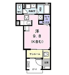 グレイス ワンルームの間取図画像