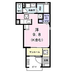 グレイス ワンルームの間取図画像