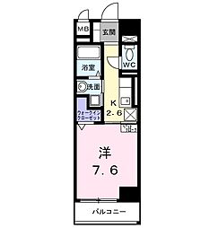 ホワイトメゾン新栄 9階1Kの間取り