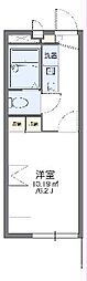 レオパレスリバーサイド・M 1Kの間取図画像