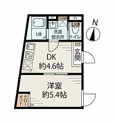 ＰＲＡＤＯ赤羽 201 2階1DKの間取り