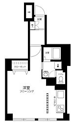 シェトワ白金台 ワンルームの間取図画像
