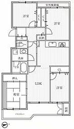 Ｔ’ｓ　ｇａｒｄｅｎ横浜反町 3階4LDKの間取り