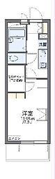 レオパレス八事 1Kの間取図画像