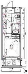 京急本線 井土ヶ谷駅 徒歩6分の賃貸マンション 2階1Kの間取り