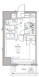 DIPS上野NORTH 10階1Kの間取り