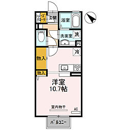 ロイヤル・サンハイツE ワンルームの間取図画像