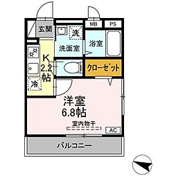 JR横浜線 新横浜駅 徒歩4分の賃貸アパート 3階1Kの間取り