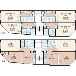 JR京浜東北・根岸線 王子駅 徒歩7分の賃貸マンション 2階1Kの間取り