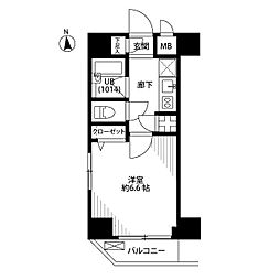 プレール・ドゥーク大島ＰＡＲＫ　ＳＩＤＥ 8階1Kの間取り