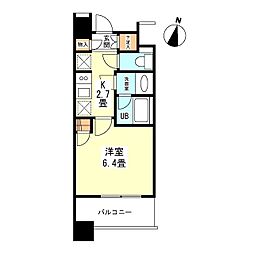 タワービューレジデンス吾妻橋 1Kの間取図画像