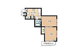 西武池袋線 大泉学園駅 バス4分 住宅前下車 徒歩8分の賃貸マンション 2階2Kの間取り