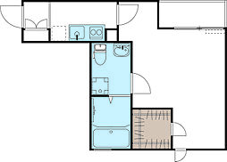 横浜市営地下鉄ブルーライン 港南中央駅 徒歩7分の賃貸アパート 1階1Kの間取り