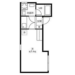 都営三田線 新高島平駅 徒歩12分の賃貸アパート 1階1Kの間取り