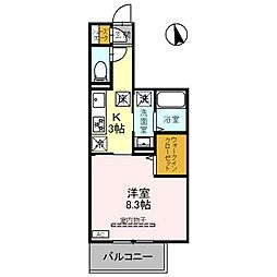 上毛電気鉄道 中央前橋駅 徒歩11分の賃貸アパート 1階1Kの間取り