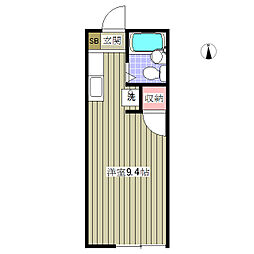 サンヴェール宇都宮 ワンルームの間取図画像