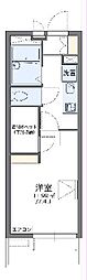 レオパレスバローネ2 1Kの間取図画像