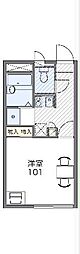 レオパレスサンパーク26番 1Kの間取図画像