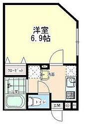 Ｔｈｅ　Ｍａｌｉｅ　東村山 1階1Kの間取り
