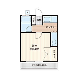 ストーンズ毛呂 1階1Kの間取り