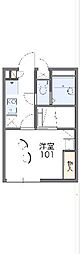 レオパレス武蔵野 2階1Kの間取り