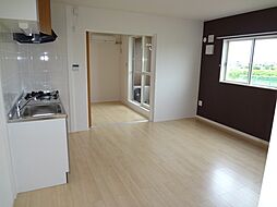 名鉄津島線 木田駅 徒歩15分の賃貸アパート 2階2LDKのリビング/ダイニング