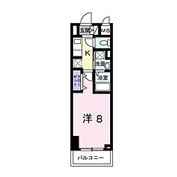 スアヴィス平塚八千代 1Kの間取図画像