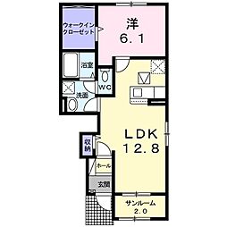 アリエッタ 1LDKの間取図画像