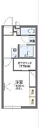 レオパレス梨羅 1Kの間取図画像