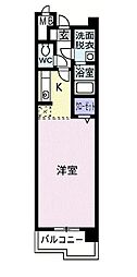 スパークル 3階ワンルームの間取り