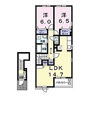 グランジール 2LDKの間取図画像
