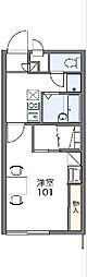 レオパレス響 1Kの間取図画像