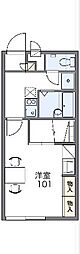 レオパレスバシレイオン 1Kの間取図画像