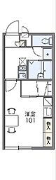 レオパレス滝下C 1Kの間取図画像