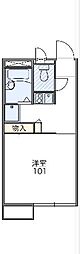 レオパレスFUJI 1Kの間取図画像