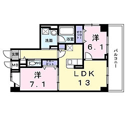 Ｙ’ｓ　ＳＴＡＴＥ　天王台 2階2LDKの間取り