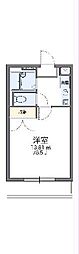 レオパレスK2 1Kの間取図画像
