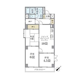 ニューハイツ中落合 5階3LDKの間取り