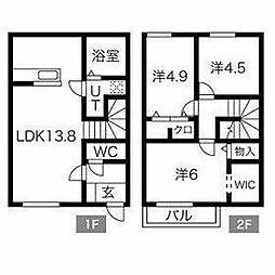 ジャックオブクラブ 1階3LDKの間取り