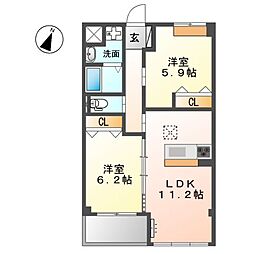 間取図画像 2LDK
