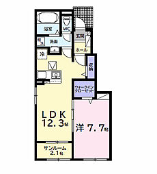 フェアリーＹ 1階1LDKの間取り