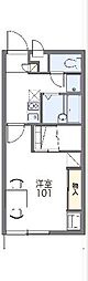 レオパレス微笑 1Kの間取図画像