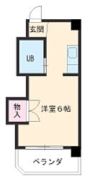 名鉄常滑線 大同町駅 徒歩12分の賃貸マンション 1階1Kの間取り