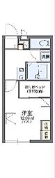 レオパレス・アサヒ 1Kの間取図画像