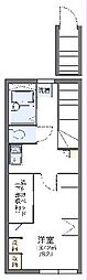 レオパレス萩野 1Kの間取図画像