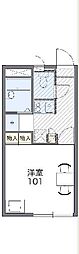 レオパレスアミティエ 1Kの間取図画像