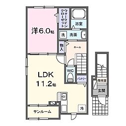 カミーノ　アムレト　I 2階1LDKの間取り