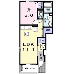 アルページュ2 1LDKの間取図画像